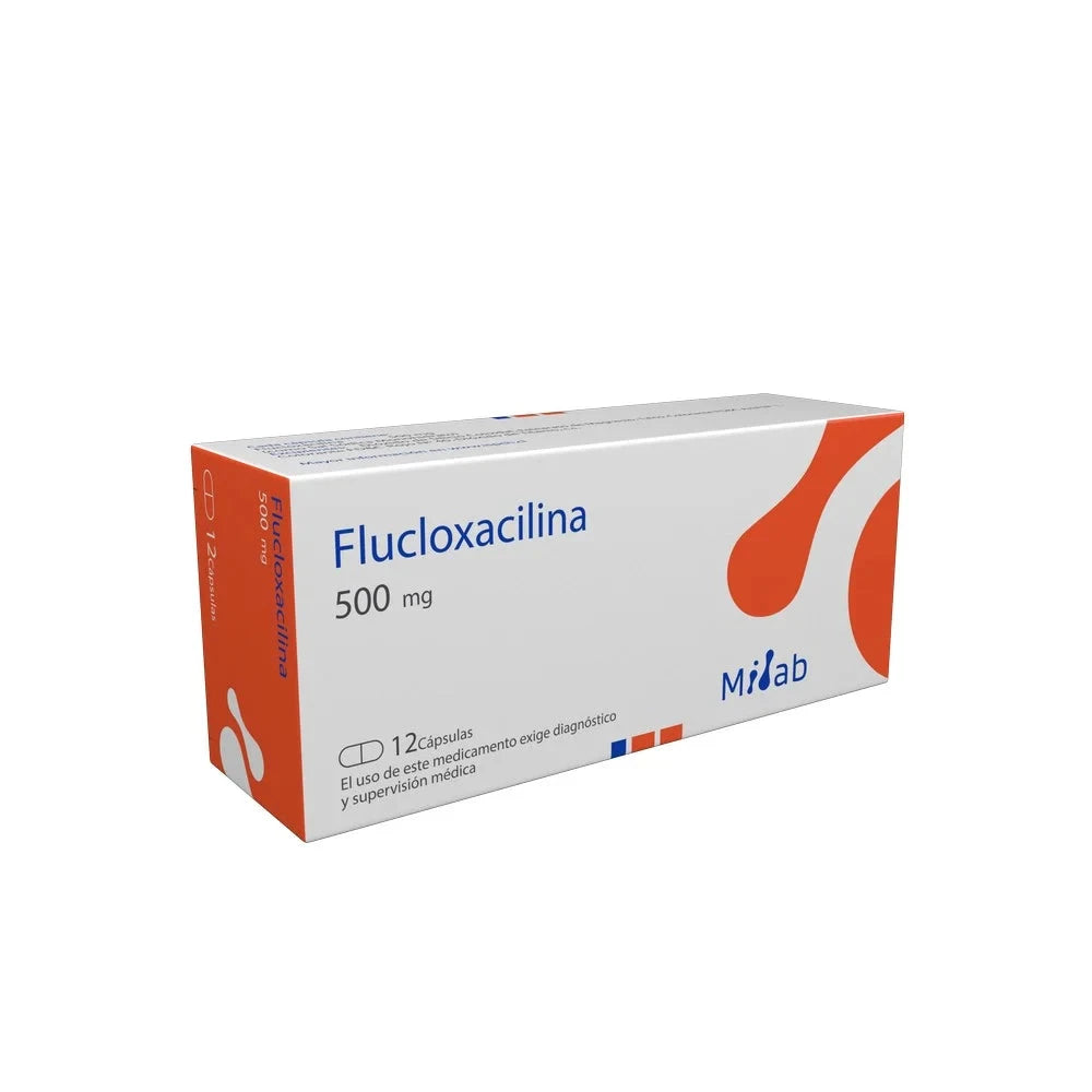 Flucloxacilina 500 mg x 12 cápsulas MINTLAB